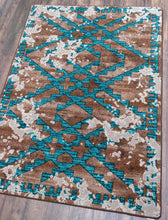 Load image into Gallery viewer, Distressed Fresco - Turquoise (Available in 6 Sizes) | Colorful Southwest Rug
