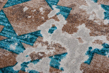 Load image into Gallery viewer, Distressed Fresco - Turquoise (Available in 6 Sizes) | Colorful Southwest Rug
