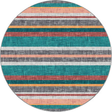 Load image into Gallery viewer, Paradise Blanket - Tropics (Available in 6 Sizes) | Colorful Striped Area Rug
